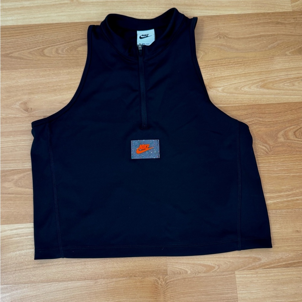 Nike Black Shirt with Orange Logo